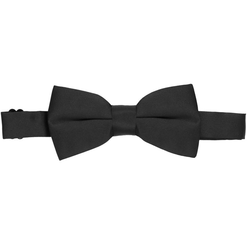 tiemart Pre-Tied Band Collar Bow Tie (Black) - Image 2